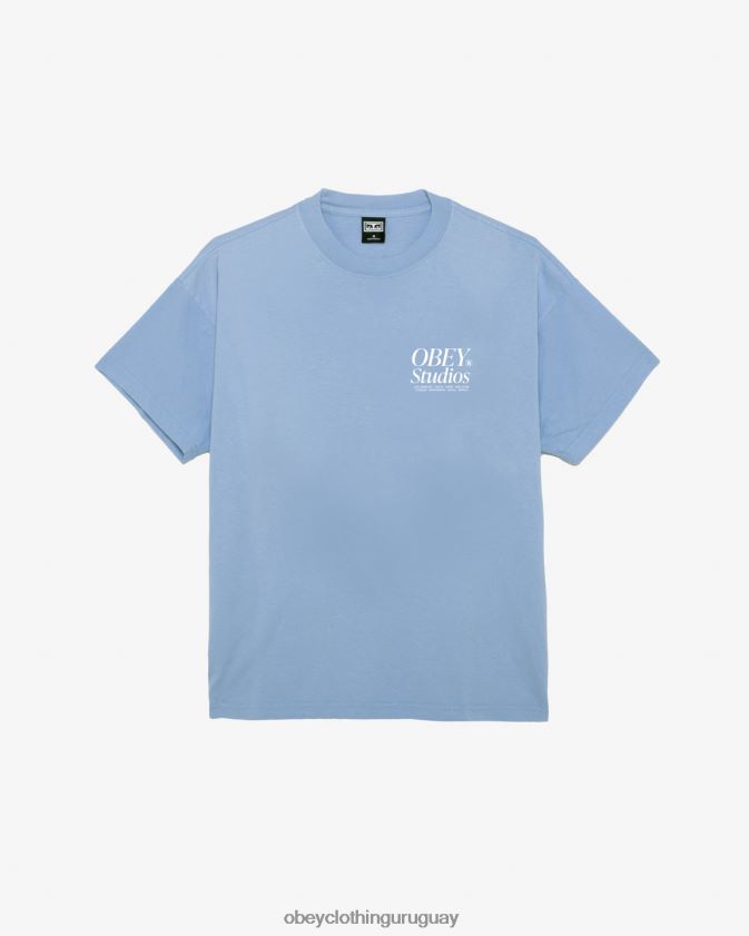 OBEY hortensia hombres camiseta de peso pesado con icono de estudios 28XT8J374