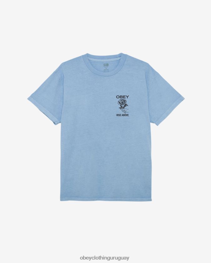 OBEY hortensia pigmento hombres Camiseta con pigmento rosa Rise Above. 28XT8J365