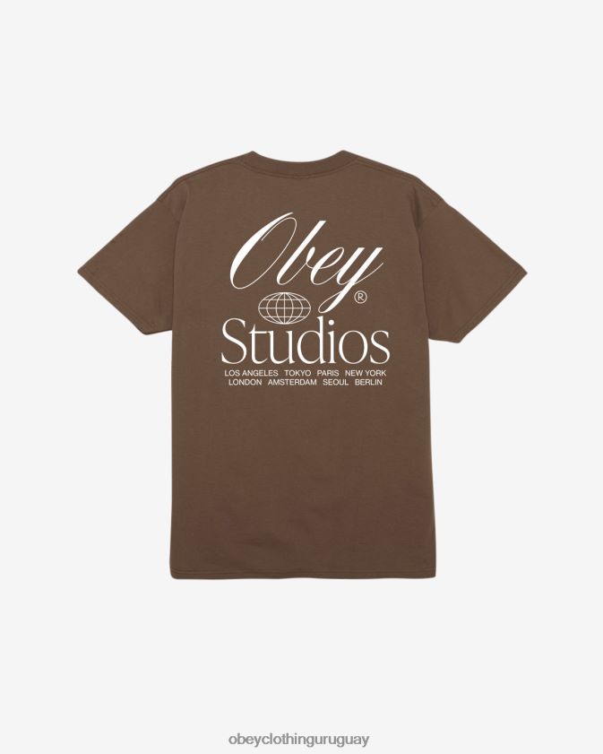 OBEY limo hombres camiseta clásica de estudios en todo el mundo 28XT8J295