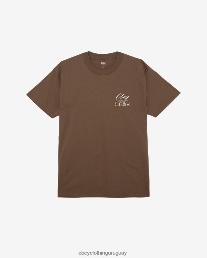 OBEY limo hombres camiseta clásica de estudios en todo el mundo 28XT8J295