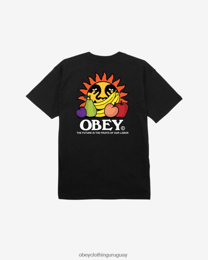 OBEY negro hombres El futuro son los frutos de nuestra camiseta clásica laboral. 28XT8J291