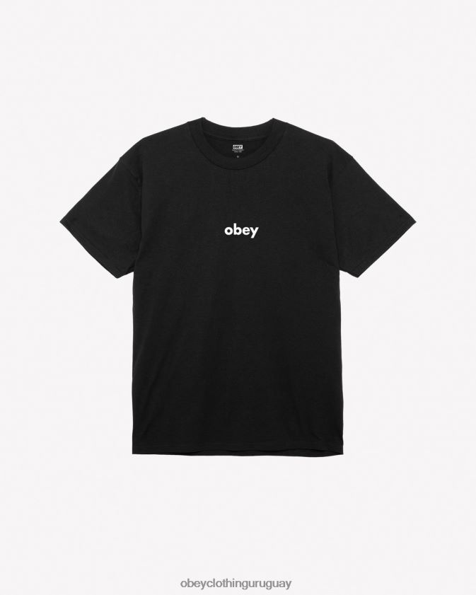 OBEY negro hombres camiseta clásica minúscula ii 28XT8J354