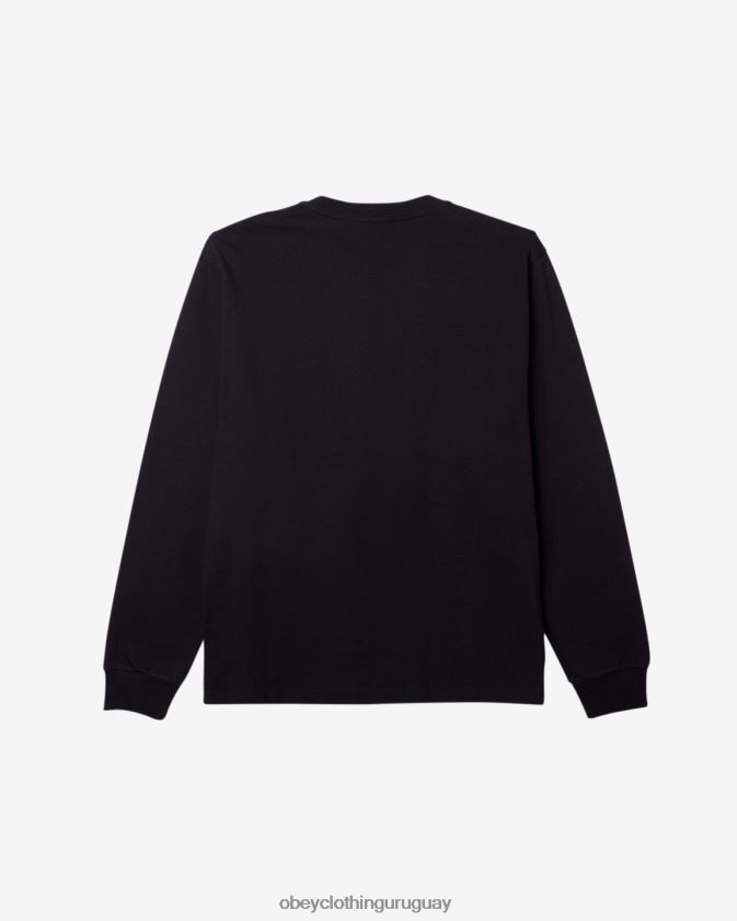 OBEY negro hombres camiseta est. works negrita ls 28XT8J91