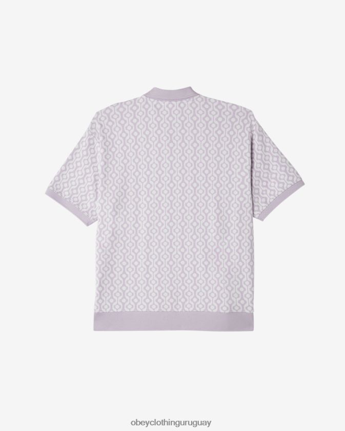 OBEY pétalos de orquídeas múltiples hombres polo con botón testamento en la parte delantera 28XT8J118