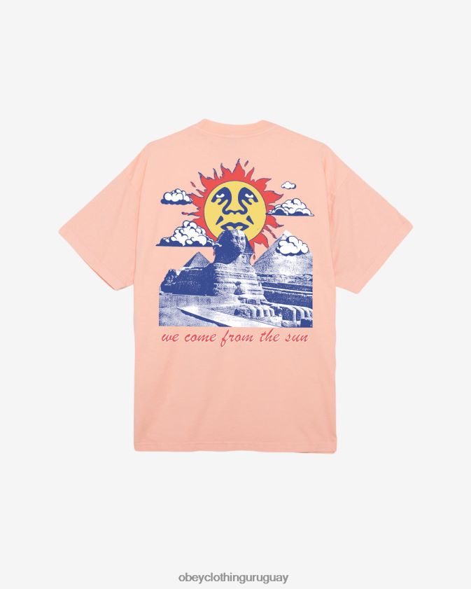 OBEY parfait de durazno hombres venimos de la camiseta pesada del sol 28XT8J396