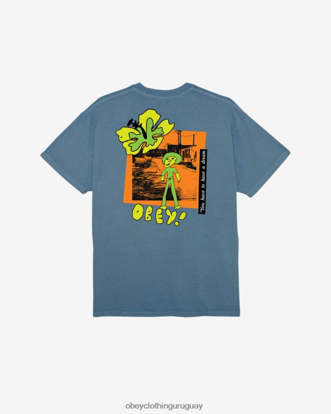 OBEY pigmento azul corona hombres Tienes que tener una camiseta con pigmento de ensueño. 28XT8J363