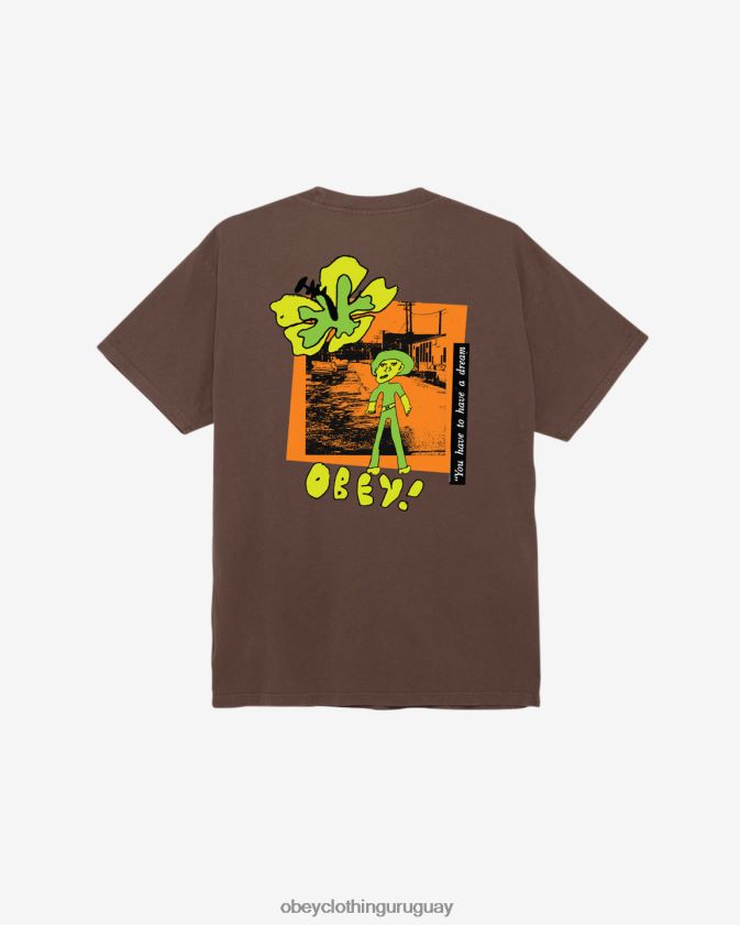 OBEY pigmento marrón java hombres Tienes que tener una camiseta con pigmento de ensueño. 28XT8J364
