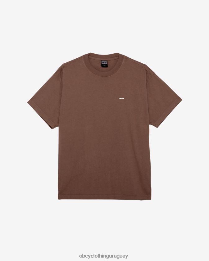 OBEY sepia hombres camiseta gruesa con icono en negrita 28XT8J280
