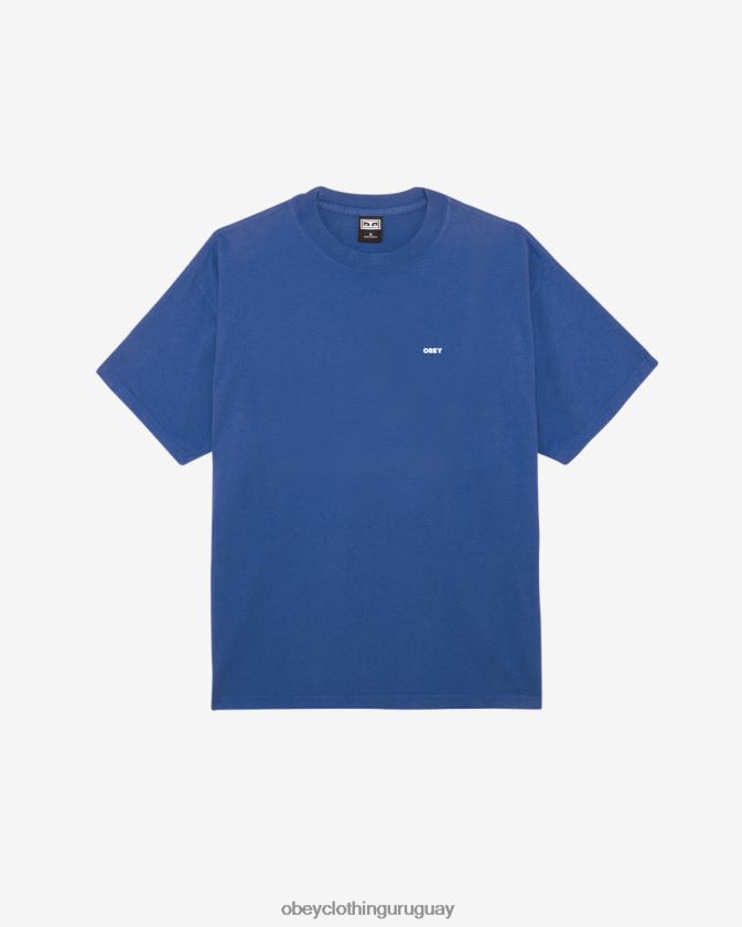 OBEY surf azul hombres camiseta gruesa con icono en negrita 28XT8J281