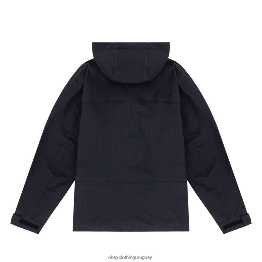 OBEY X NAPAPIJRI negro hombres no te limites a mirar cómo se quema la chaqueta 28XT8J814