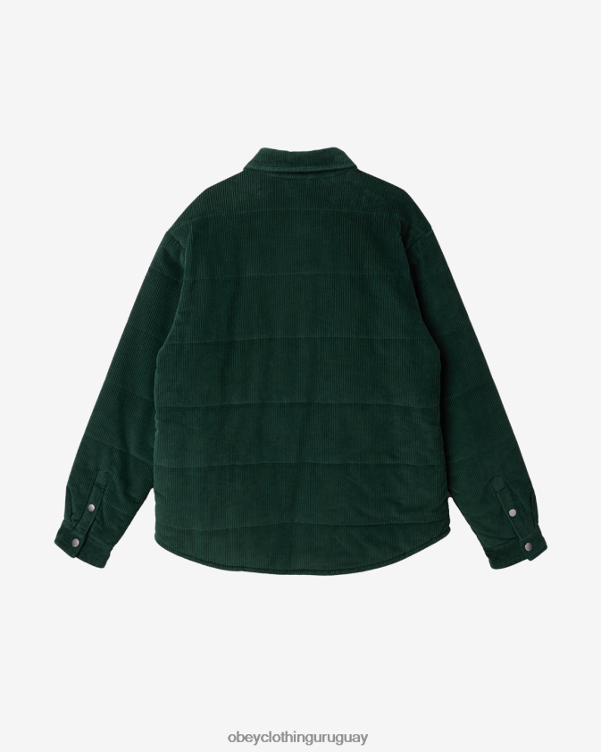 OBEY cedro oscuro hombres chaqueta estilo camisa de pana 28XT8J822