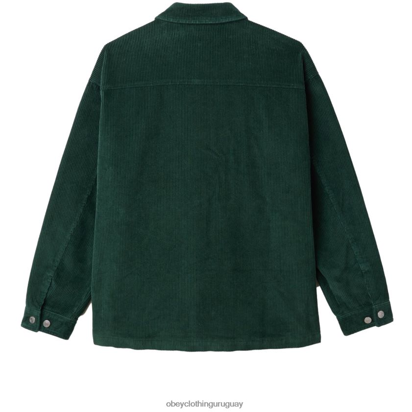 OBEY cedro oscuro hombres chaqueta estilo camisa de pana benny 28XT8J748