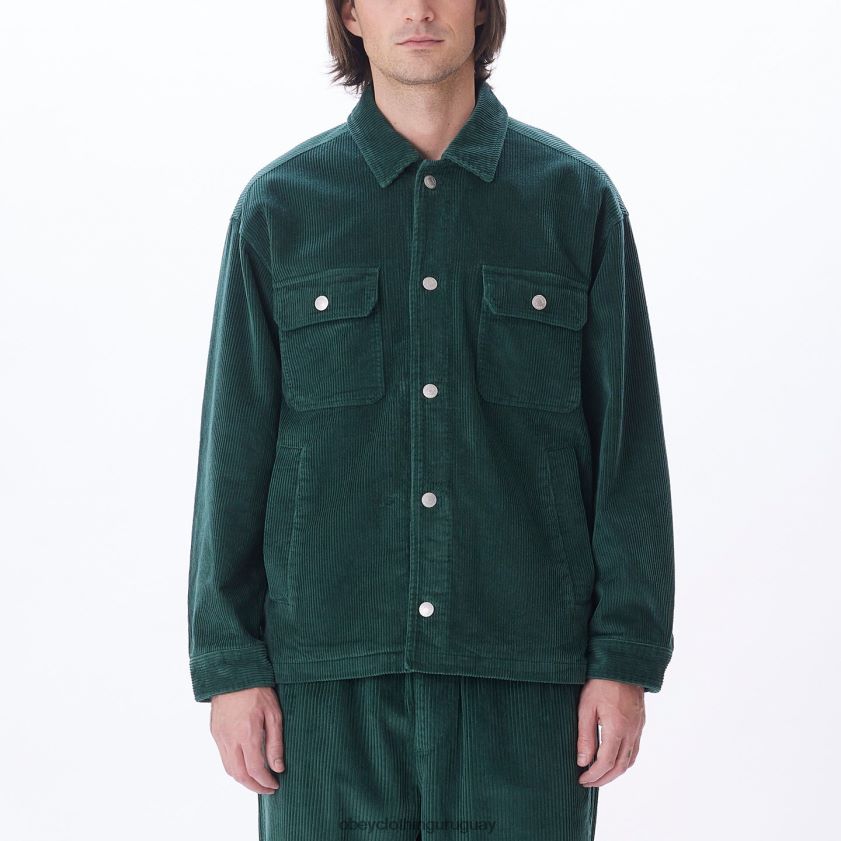 OBEY cedro oscuro hombres chaqueta estilo camisa de pana benny 28XT8J748