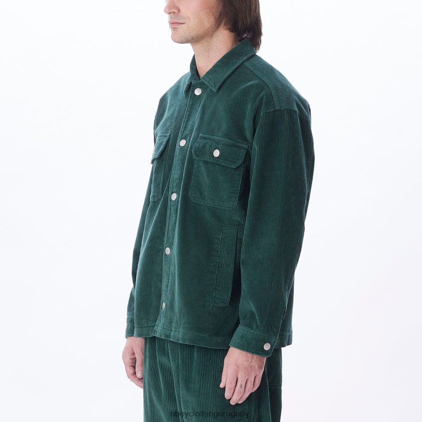 OBEY cedro oscuro hombres chaqueta estilo camisa de pana benny 28XT8J748