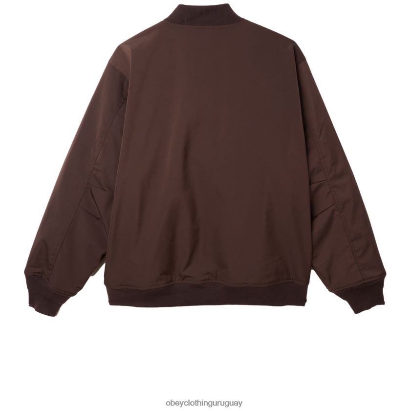 OBEY java marrón hombres chaqueta bomber autopista de peaje 28XT8J833