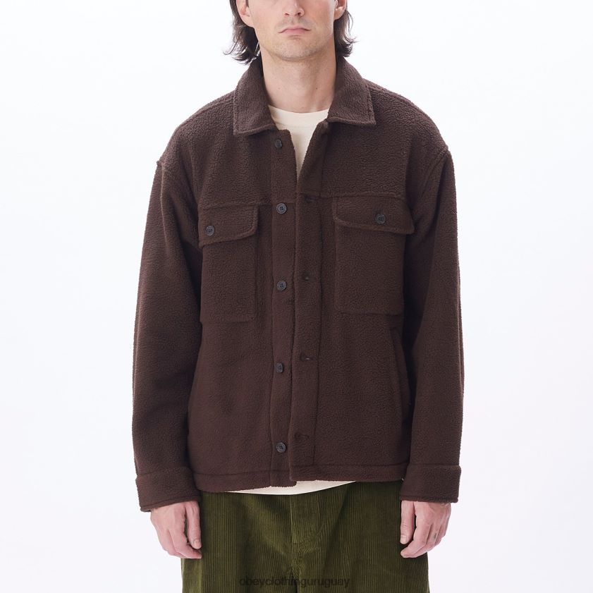 OBEY java marrón hombres chaqueta tipo camisa thompson 28XT8J750