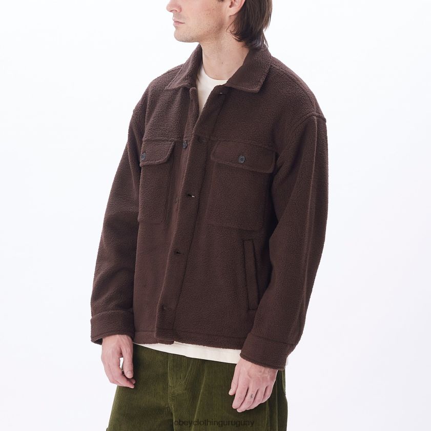 OBEY java marrón hombres chaqueta tipo camisa thompson 28XT8J750