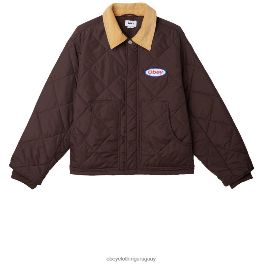 OBEY java marrón multi hombres chaqueta cincel 28XT8J834
