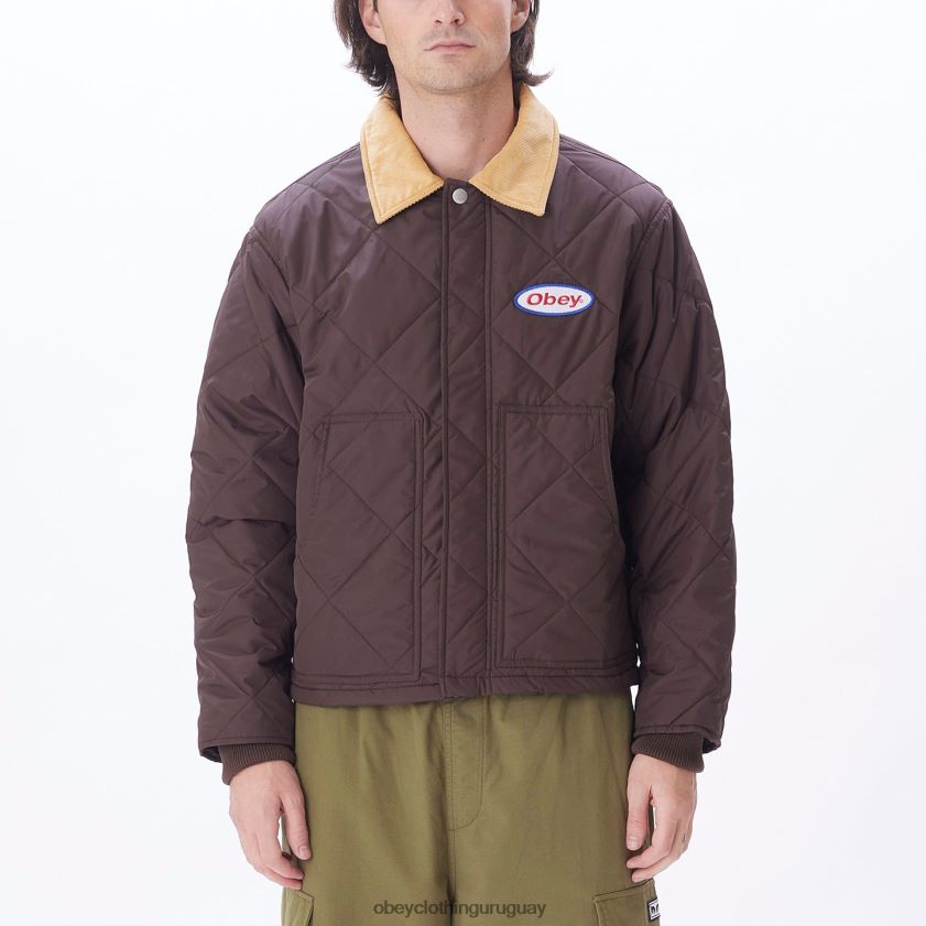 OBEY java marrón multi hombres chaqueta cincel 28XT8J834