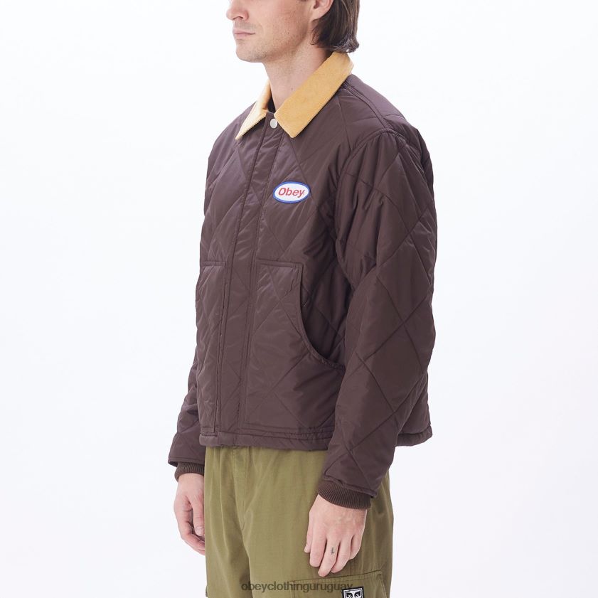 OBEY java marrón multi hombres chaqueta cincel 28XT8J834