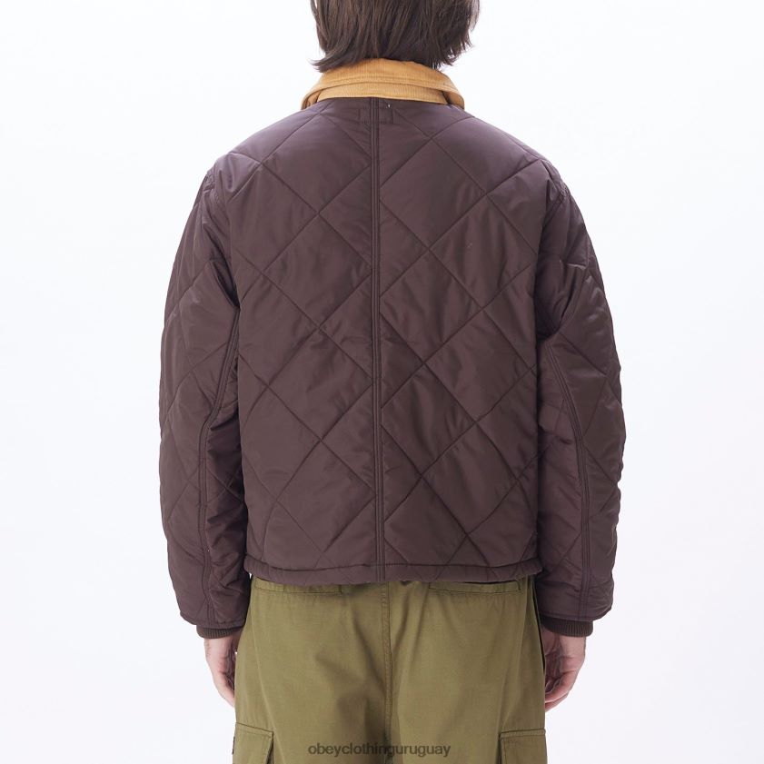 OBEY java marrón multi hombres chaqueta cincel 28XT8J834