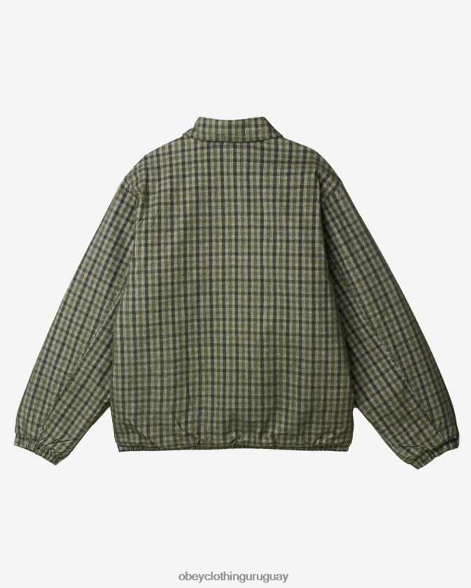 OBEY kombu verde multi hombres chaqueta de pana harlem 28XT8J826