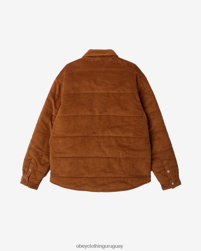 OBEY madera de catechu hombres chaqueta estilo camisa de pana 28XT8J821