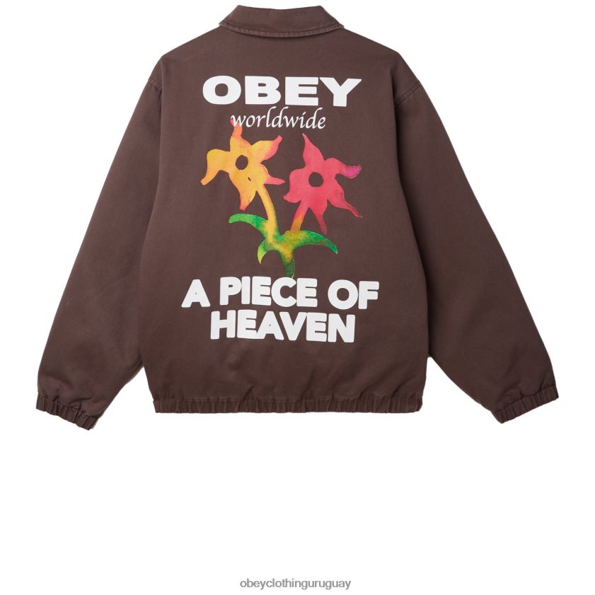 OBEY marron oscuro hombres chaqueta leimert 28XT8J831
