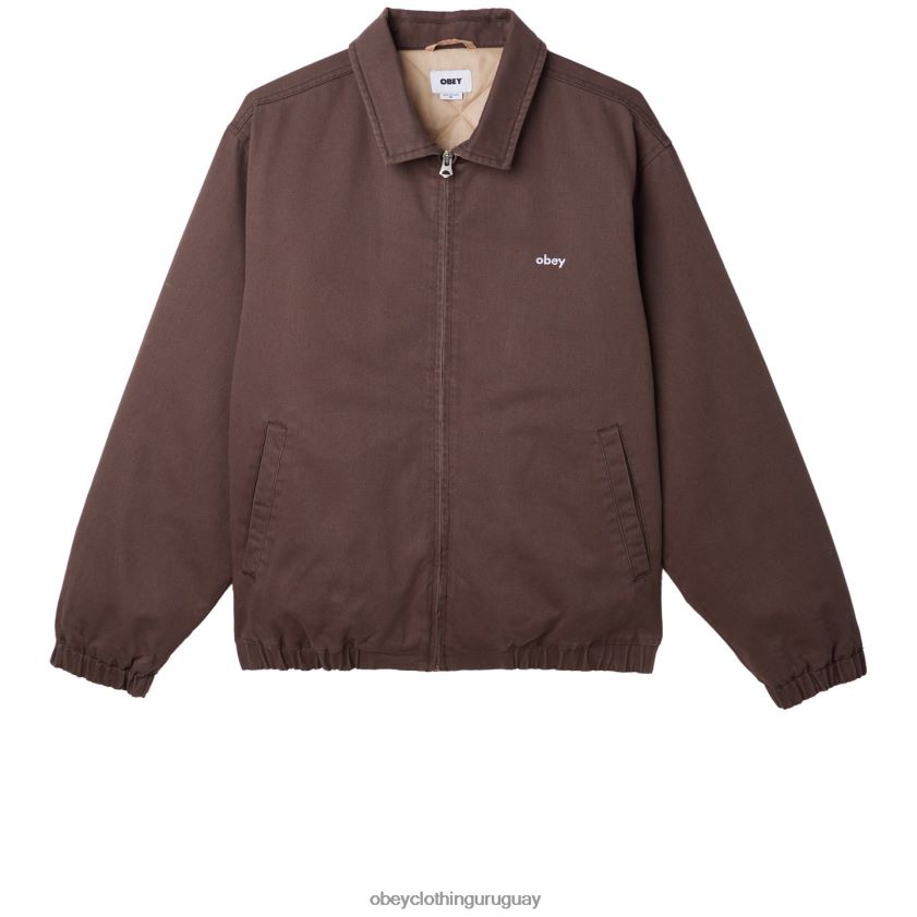 OBEY marron oscuro hombres chaqueta leimert 28XT8J831