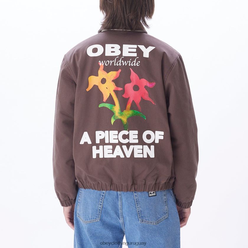 OBEY marron oscuro hombres chaqueta leimert 28XT8J831