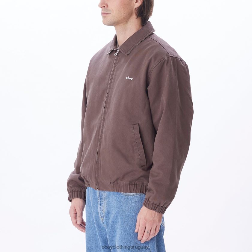 OBEY marron oscuro hombres chaqueta leimert 28XT8J831