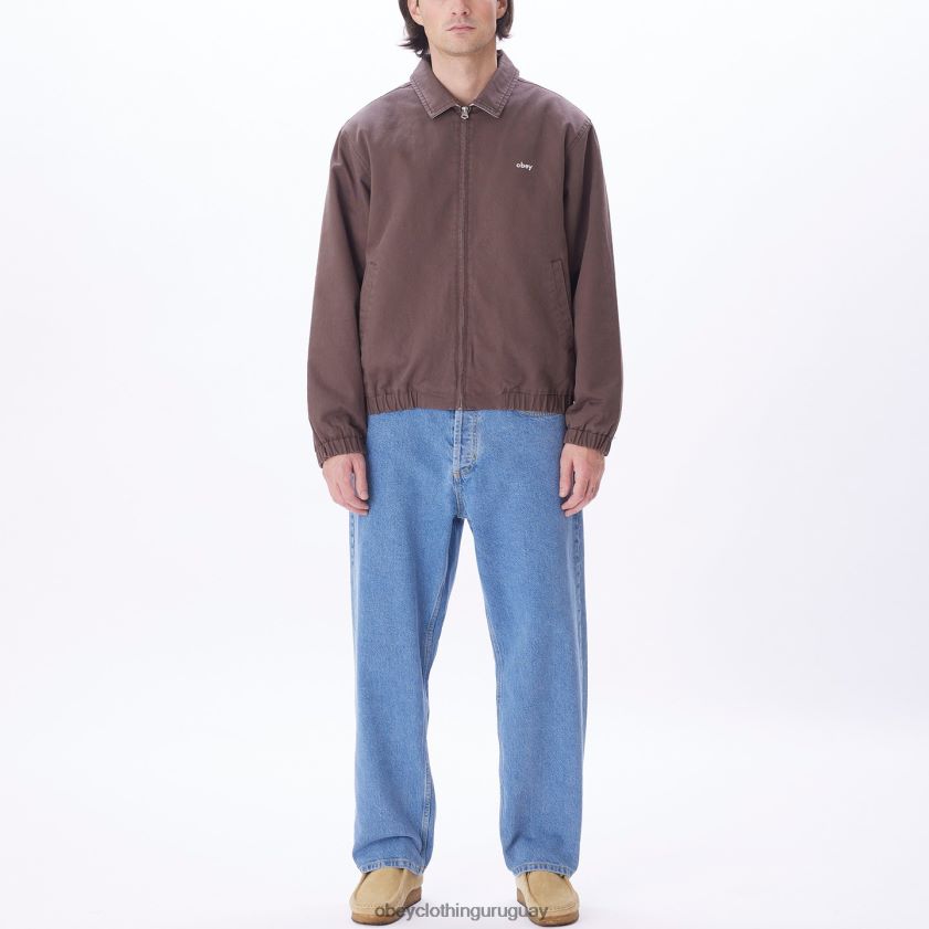 OBEY marron oscuro hombres chaqueta leimert 28XT8J831