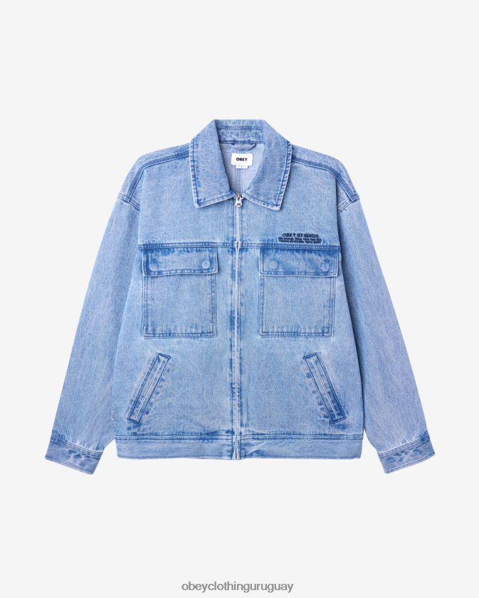 OBEY índigo claro hombres chaqueta Easton 28XT8J251