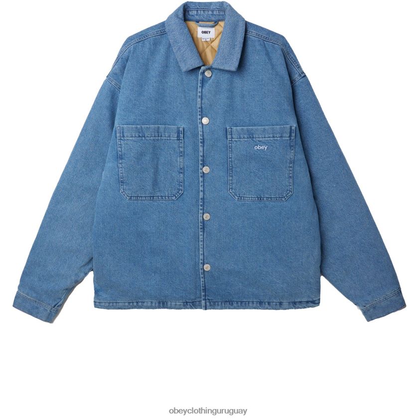 OBEY índigo claro hombres chaqueta vaquera pintores 28XT8J835