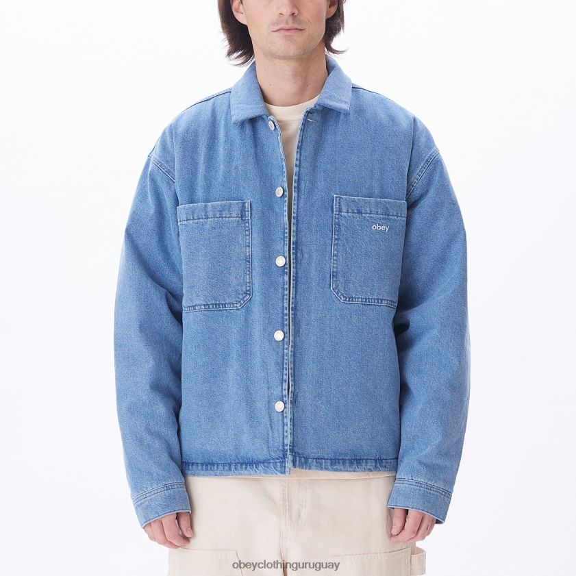OBEY índigo claro hombres chaqueta vaquera pintores 28XT8J835