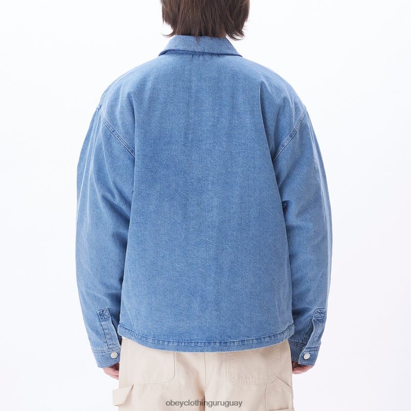 OBEY índigo claro hombres chaqueta vaquera pintores 28XT8J835