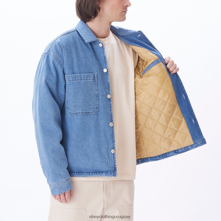 OBEY índigo claro hombres chaqueta vaquera pintores 28XT8J835