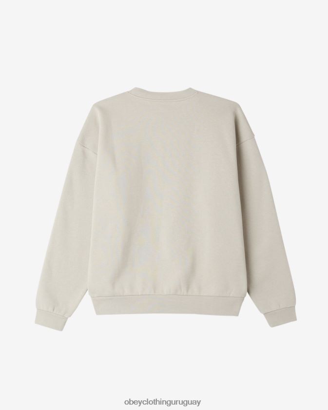 OBEY Gris plateado hombres sudadera icon extraheavy ii 28XT8J226