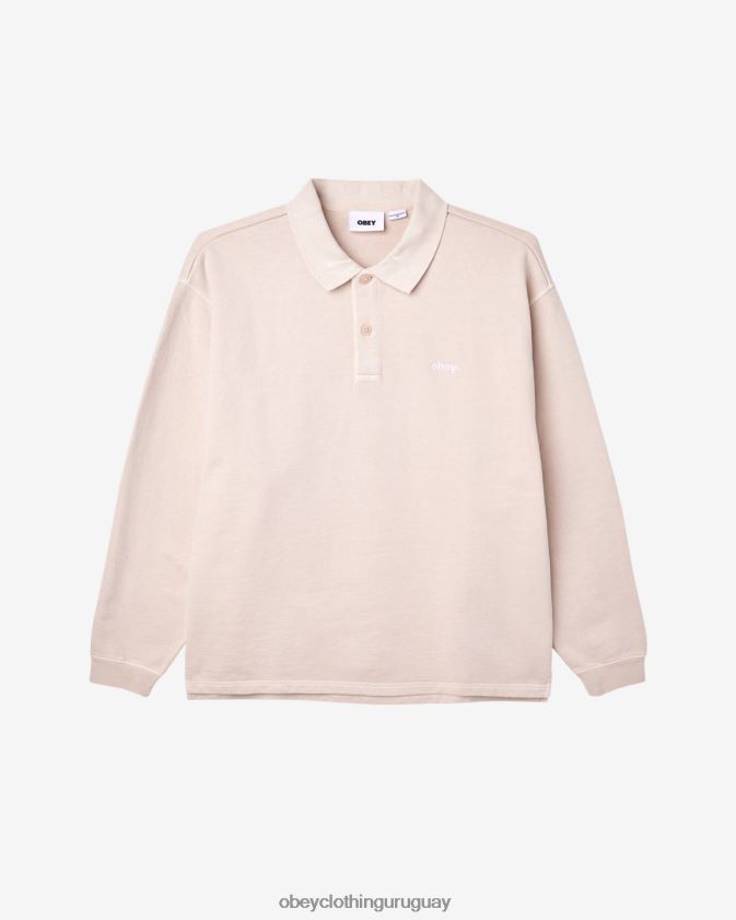OBEY arcilla pigmentada hombres polo de pigmento en minúsculas 28XT8J235