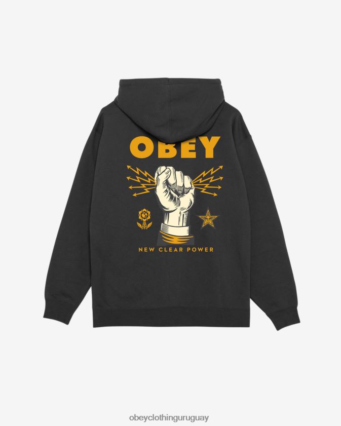 OBEY negro hombres nuevo jersey claro de peso pesado 28XT8J157