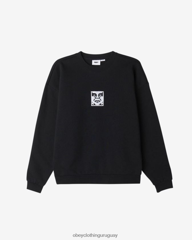 OBEY negro hombres sudadera icon extraheavy ii 28XT8J224