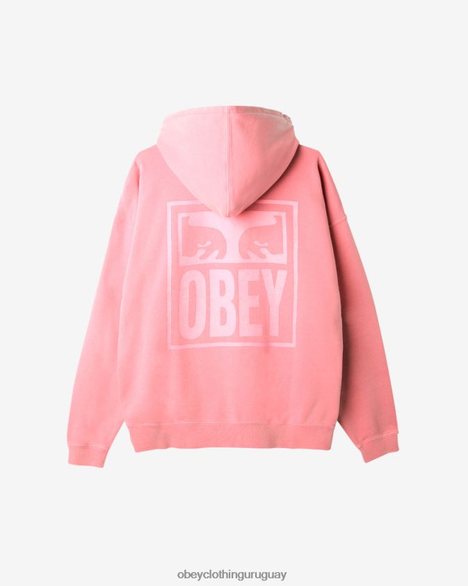 OBEY pigmento concha rosa hombres jersey extrapesado con icono de ojos pigmentados 28XT8J198