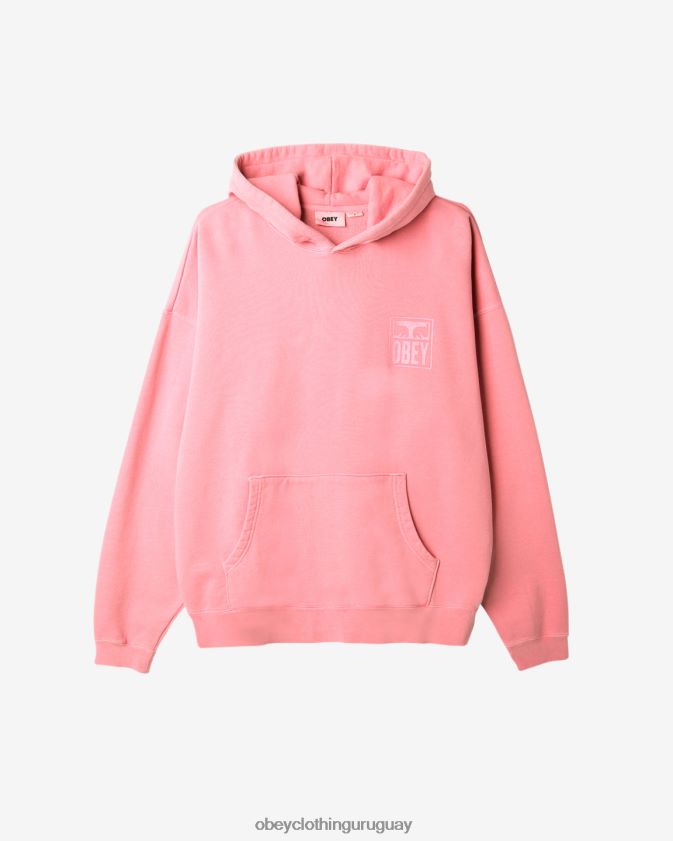 OBEY pigmento concha rosa hombres jersey extrapesado con icono de ojos pigmentados 28XT8J198