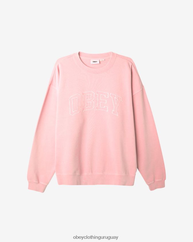 OBEY pigmento concha rosa hombres pigment collegiate cuello redondo extrapesado 28XT8J231
