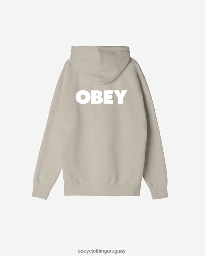 OBEY Gris plateado hombres capucha premium audaz 28XT8J1019
