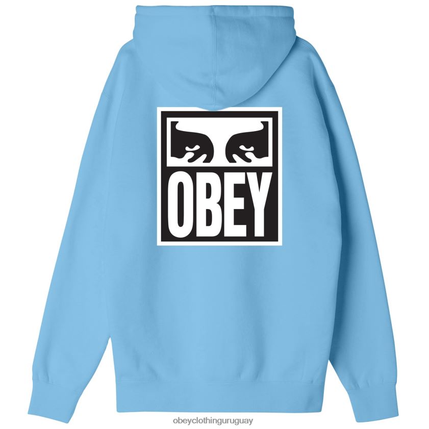 OBEY cielo azul hombres Sudadera con capucha pesada Eyes Icon II 28XT8J1009
