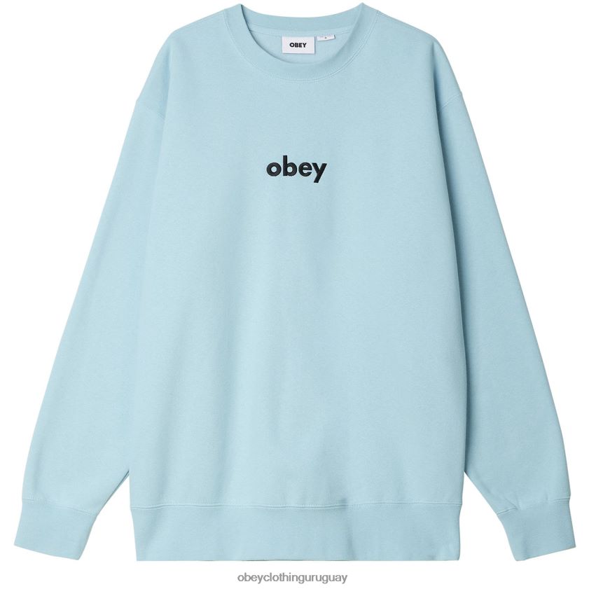 OBEY cielo azul hombres cuello redondo en minúsculas 28XT8J1054