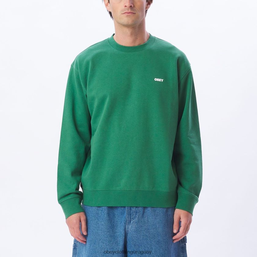 OBEY hoja de palma hombres cuello redondo audaz y pesado 28XT8J1011