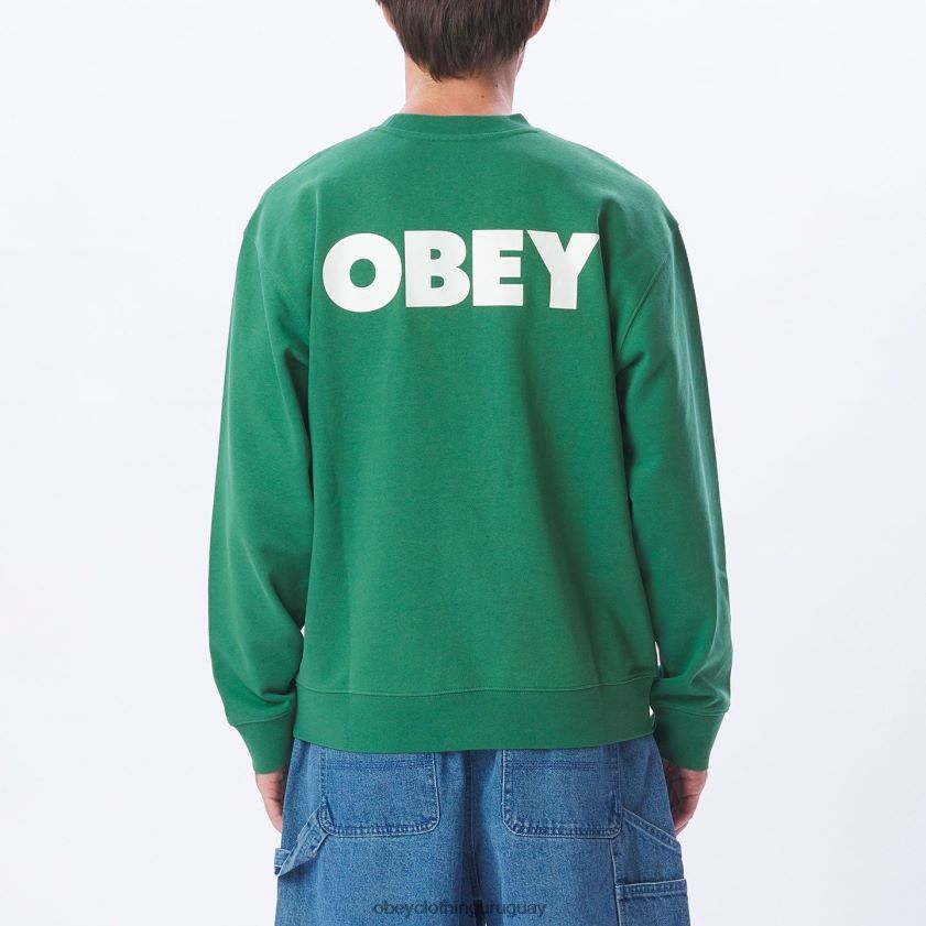 OBEY hoja de palma hombres cuello redondo audaz y pesado 28XT8J1011