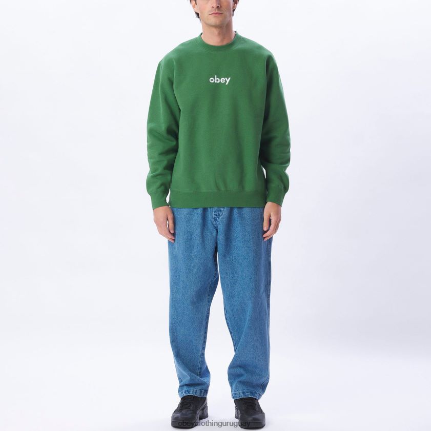 OBEY hoja de palma hombres cuello redondo en minúsculas 28XT8J1053